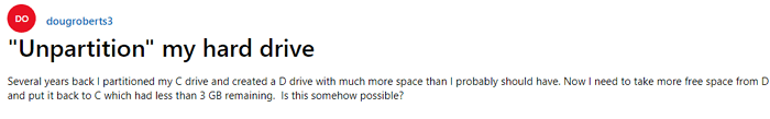 how can I unpartition my hard drive