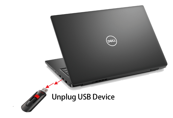 Image of unplugging USB from PC