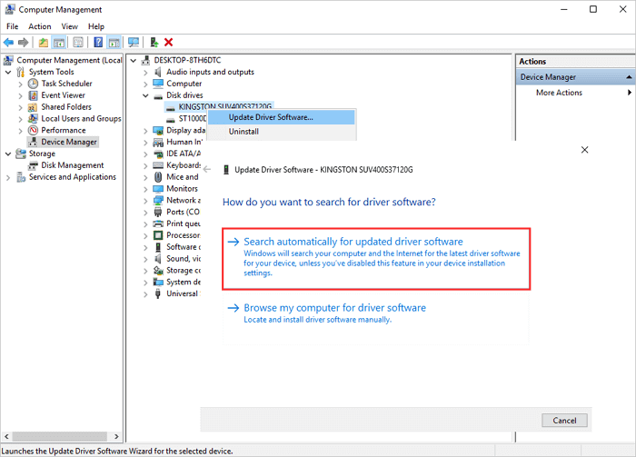 Update M.2 SSD disk driver