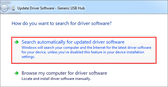 update driver to fix external hard drive not recognized after unplugging