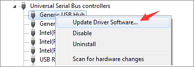 Update drivers to fix not recognized USB.
