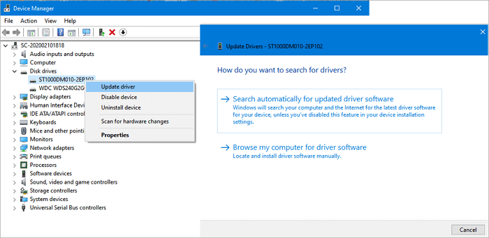 repair SSD - update driver