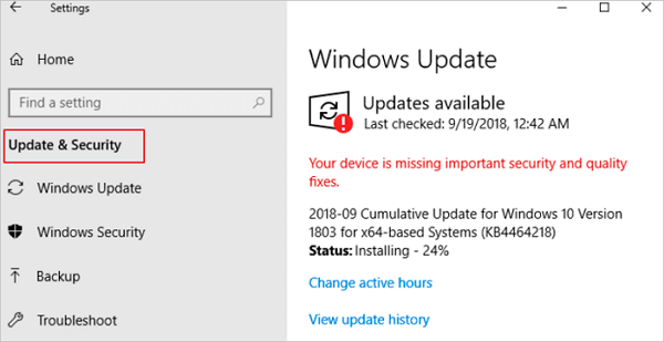 update windows 10