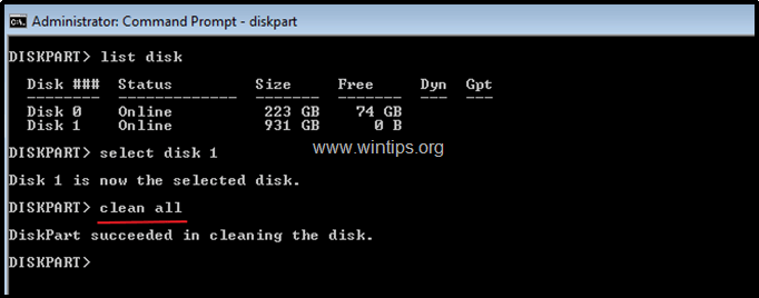 administrator command prompt diskpart
