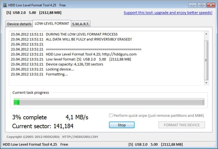 Low-level format hard drive with HDD low level format tool by HDDGURU
