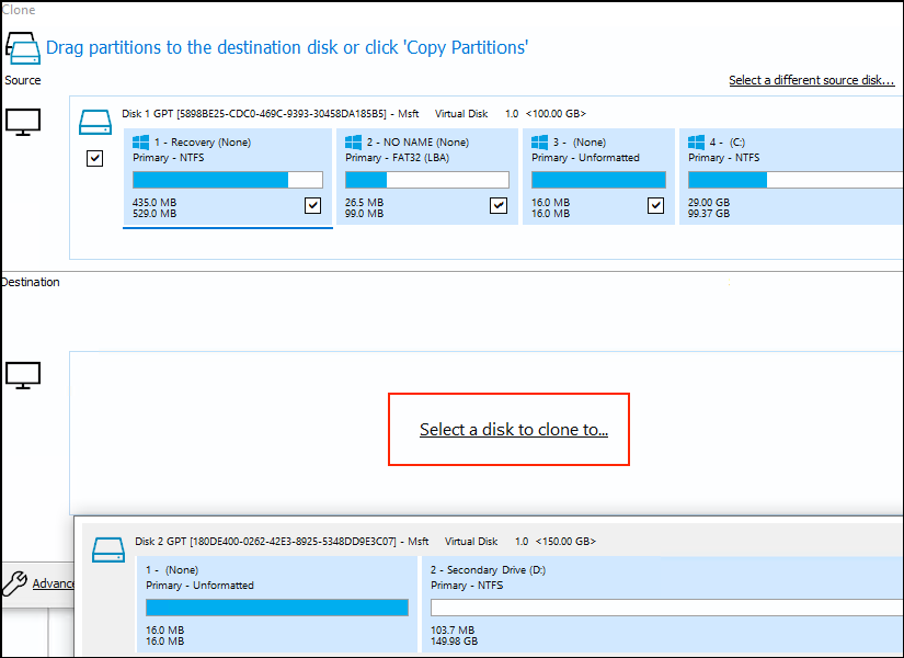 use macrium reflect to clone disk