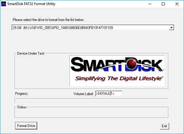 SmartDisk FAT32 Format Utility