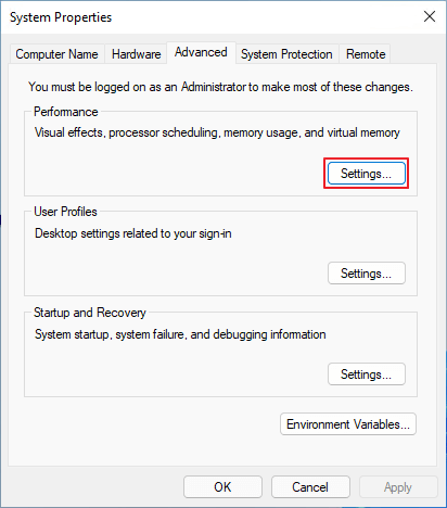 view advanced system settings 2