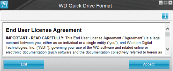 wd quick formatter operation - 2