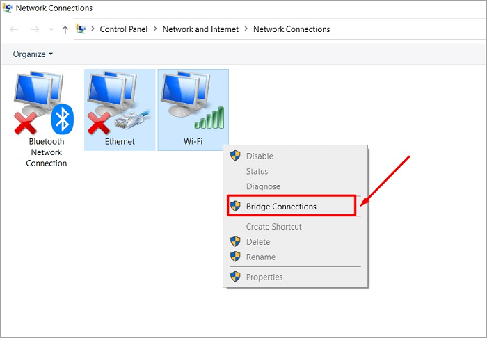 wifi bridge connection