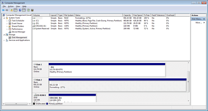windows 7 disk management interface