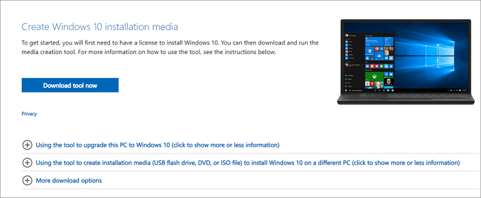 download windows 10 installation media