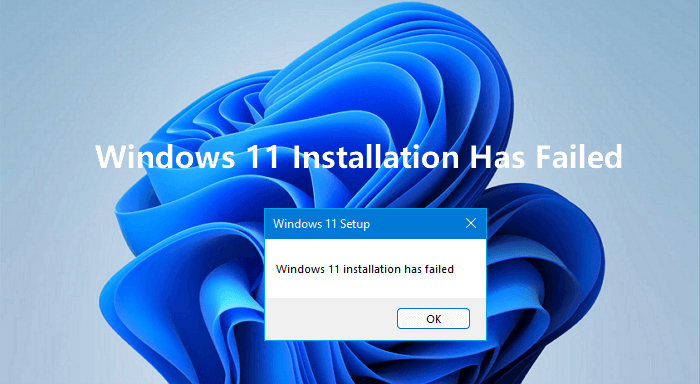 windows 11 installation has failed