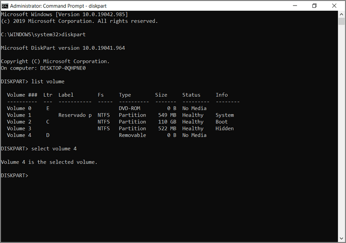 convert ntfs to fat32 using cmd