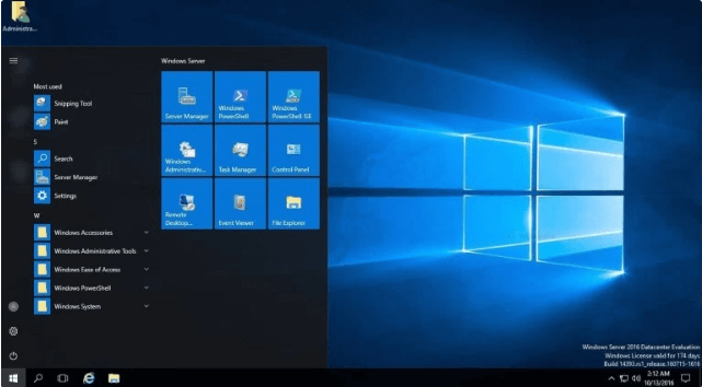 Install Windows Server 2016 on virtual machine successfully.