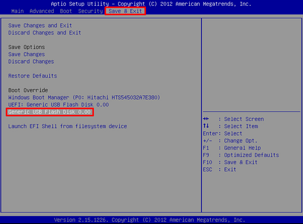 Set Windows to boot from USB.