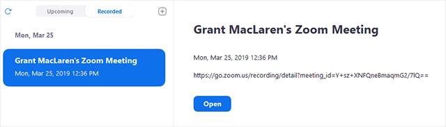 access old zoom meetings