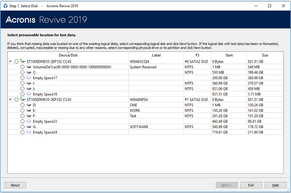 free photo recovery software - Acronis