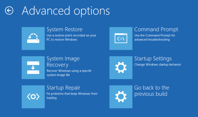 select startup repair