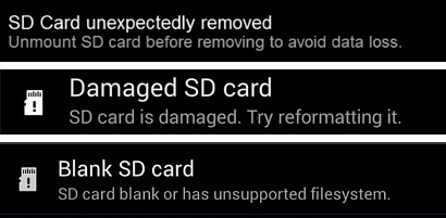 Can't format SD card on Android phone