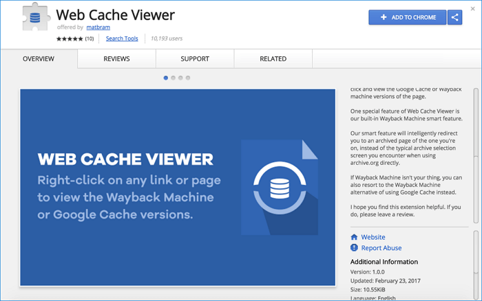 Chrom cache viewer