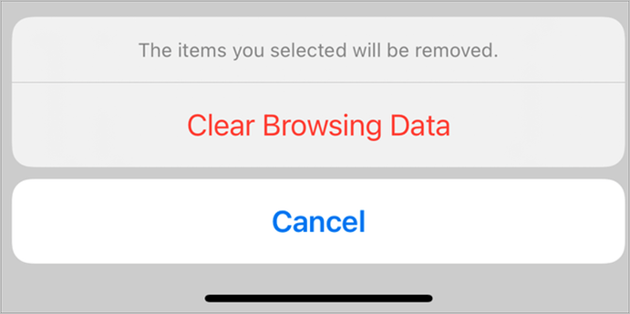 clear browsing data