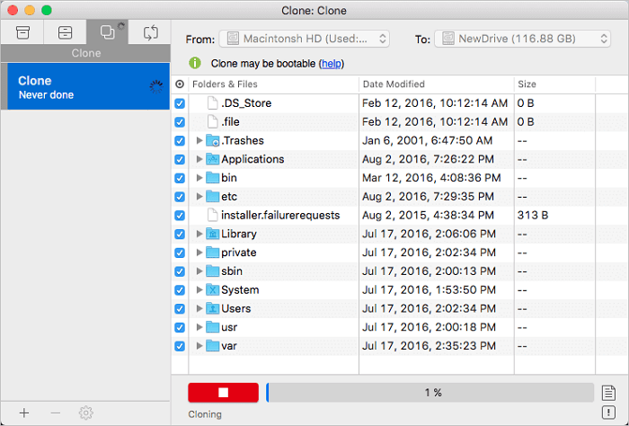 Clone to upgrade Mac SSD to a bigger one