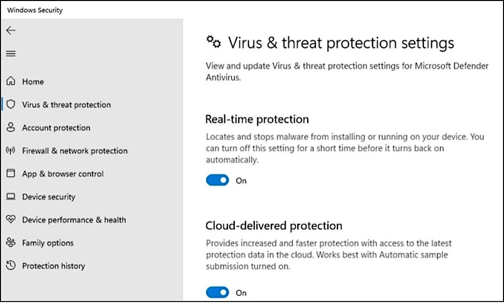 disable third-party antivirus software