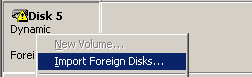 import foreign disks