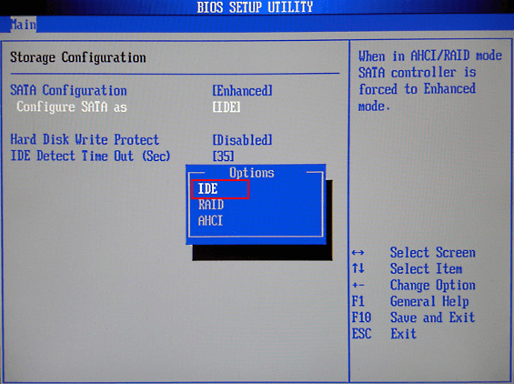 Enable M.2 SSD in BIOS
