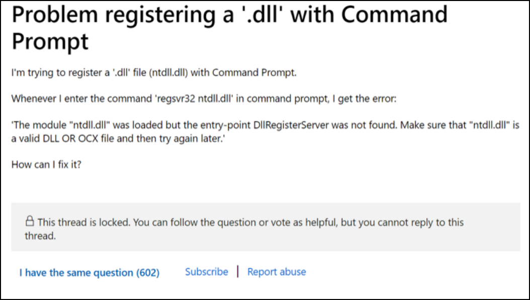 dllregisterserver was not found