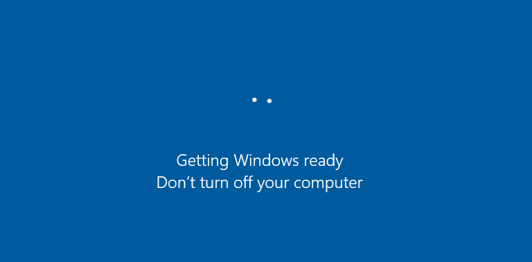 getting windows ready don't turn off your computer