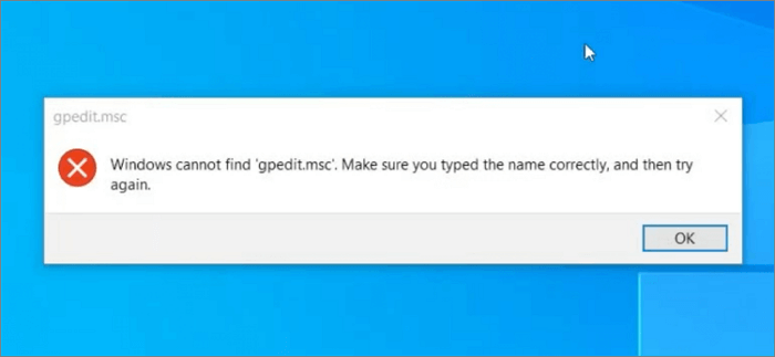 Windows Cannot Find GPEDIT.MSC