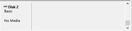Second hard drive shows as no media.