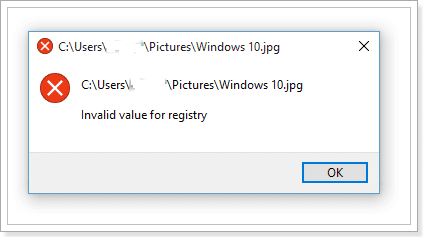 fix invalid value for registry