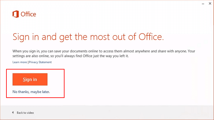 re-install office 2016 