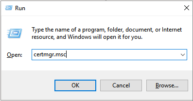 open certificate manager to decrypt hard drive