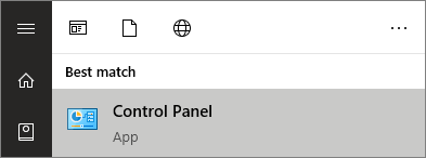 open control panel