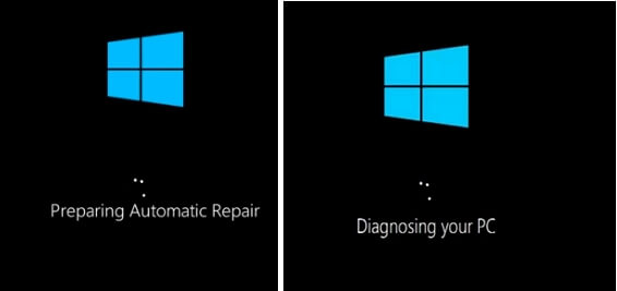 Preparing Automatic Repair Loop with black screen