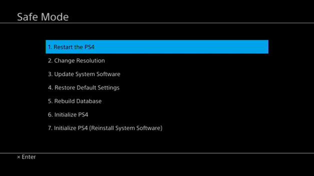 PS4 safe mode loop