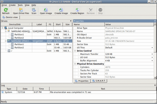 Linux data recovery software - R-Linux