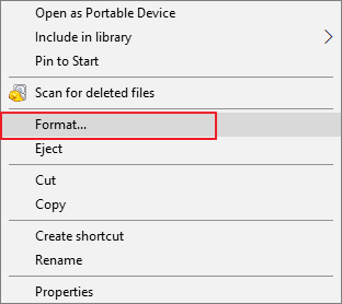 format RAW partition