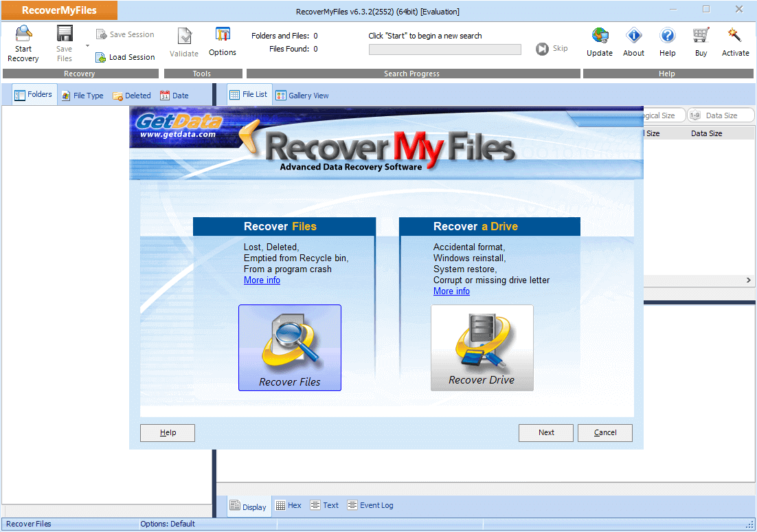 Recoer my files