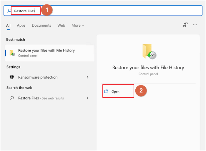 recover files Windows 11