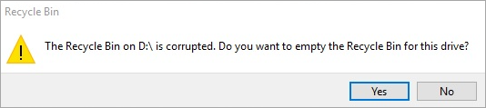 Recycle Bin corrupted