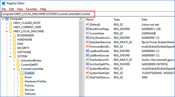 edit registry to fix no disk in drive