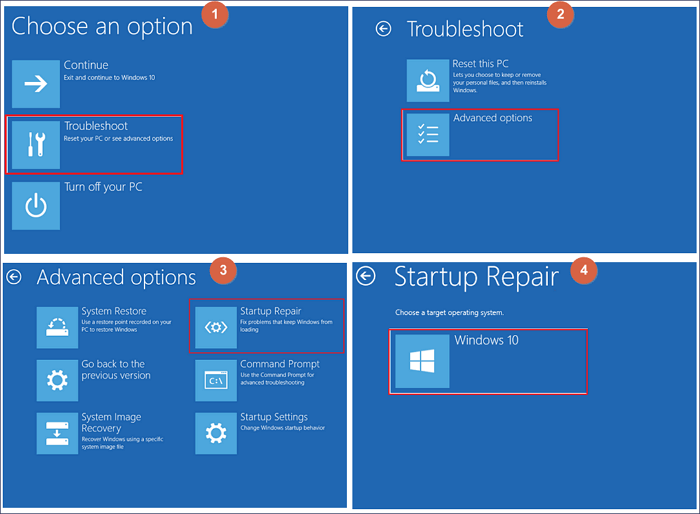 repair Windows 10 with Startup repair - 2