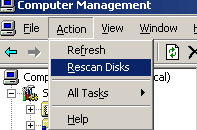 rescan the disk