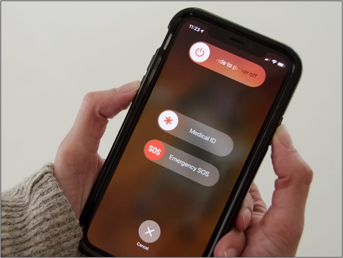 shutdown your iphone or reboot