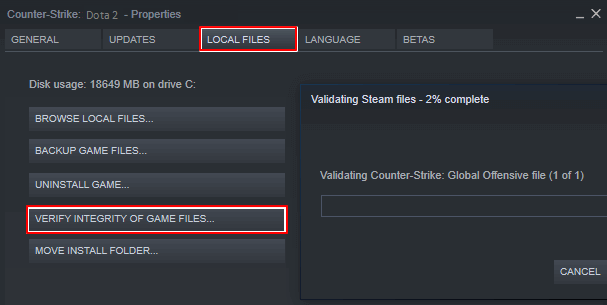 Restore lost games by verifying steam game integrities.